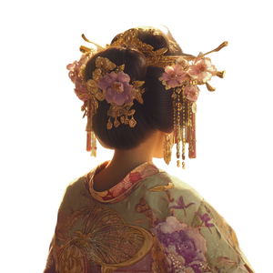 Traditional Japanese Geisha V4 Vinyl Car Decal Sticker – Waterproof & UV-Resistant 3.4133333333333336"