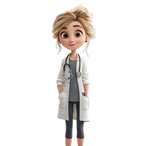Animated Chemist Character Vinyl Car Decal Sticker – Waterproof & UV-Resistant 3.4133333333333336"