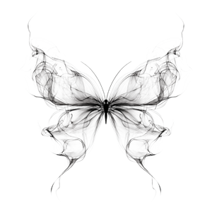 Smoky Butterfly Tattoo V2 Vinyl Car Decal Sticker – Waterproof & UV-Resistant 3.4133333333333336"
