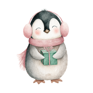 Baby Penguin Gift Vinyl Car Decal Sticker – Waterproof & UV-Resistant 3.4133333333333336"