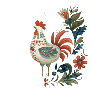 Polish Folklore Hen Vinyl Car Decal Sticker – Waterproof & UV-Resistant 3.4133333333333336"