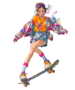 Anime Girl Skateboarding Vinyl Car Decal Sticker – Waterproof & UV-Resistant 8.0" Anime Girl Skateboarding Vinyl Car Decal Sticker – Waterproof & UV-Resistant 8.0"
