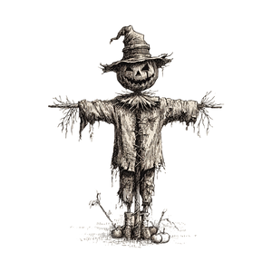 Vintage Halloween Scarecrow Vinyl Car Decal Sticker – Waterproof & UV-Resistant 6.826666666666667"