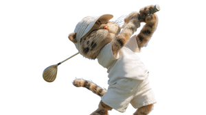 Cat Playing Golf Vinyl Car Decal Sticker – Waterproof & UV-Resistant 5.4