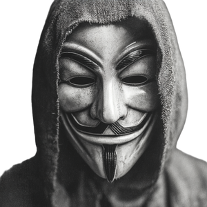 Anonymous Mask V2 Vinyl Car Decal Sticker – Waterproof & UV-Resistant 3.4133333333333336"
