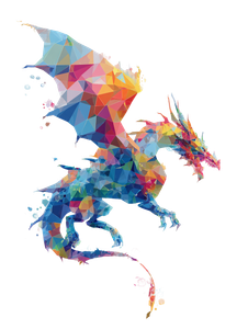 Geometric Dragon Flying Vinyl Car Decal Sticker – Waterproof & UV-Resistant 8.213333333333333"