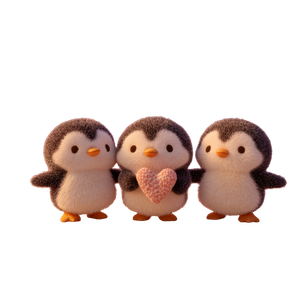 Cute Penguins Heart Vinyl Car Decal Sticker – Waterproof & UV-Resistant 3.4133333333333336"