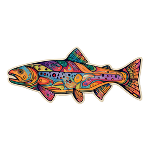 Abstract Brown Trout Vinyl Car Decal Sticker – Waterproof & UV-Resistant 6.826666666666667"