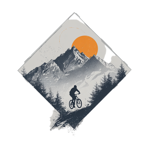 Mountain Biking Logo Vinyl Car Decal Sticker – Waterproof & UV-Resistant 6.826666666666667"