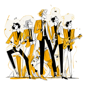 Rock Band Cartoon Vinyl Car Decal Sticker – Waterproof & UV-Resistant 3.4133333333333336"