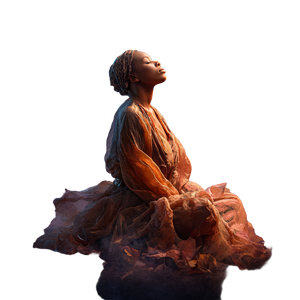 Meditating Woman In Light Vinyl Car Decal Sticker – Waterproof & UV-Resistant 6.826666666666667"