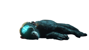 Glowing Brain Monkey Vinyl Car Decal Sticker – Waterproof & UV-Resistant 5.4