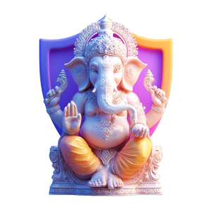Ganesh Cybersecurity Shield Vinyl Car Decal Sticker – Waterproof & UV-Resistant 3.4133333333333336"