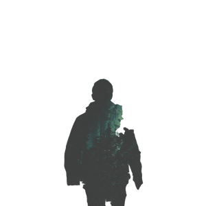 Silhouetted Man Departing Vinyl Car Decal Sticker – Waterproof & UV-Resistant 3.4133333333333336"