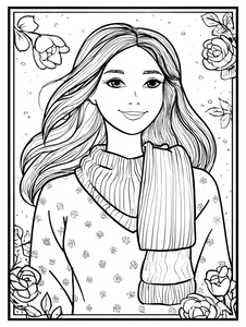 Girl In Sweater V2 Vinyl Car Decal Sticker – Waterproof & UV-Resistant 4.1066666666666665"