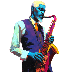 Jazz Coltrane Portrait Vinyl Car Decal Sticker – Waterproof & UV-Resistant 3.4133333333333336"
