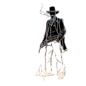 Glowing Neon Gunslinger Vinyl Car Decal Sticker – Waterproof & UV-Resistant 6.826666666666667"
