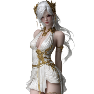 Silver-Haired Goddess V2 Vinyl Car Decal Sticker – Waterproof & UV-Resistant 6.826666666666667"