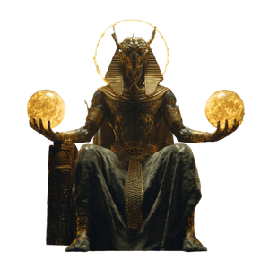 Golden Egyptian God V2 Vinyl Car Decal Sticker – Waterproof & UV-Resistant 3.4133333333333336"