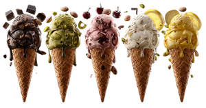 Floating Topping Ice Cream Vinyl Car Decal Sticker – Waterproof & UV-Resistant 5.333333333333333"