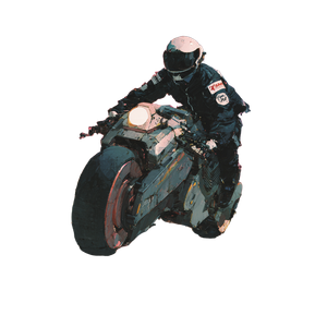 Cyberpunk Biker V5 Vinyl Car Decal Sticker – Waterproof & UV-Resistant 3.4133333333333336"