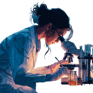 Cartoon Scientist Experiment Vinyl Car Decal Sticker – Waterproof & UV-Resistant 3.4133333333333336"