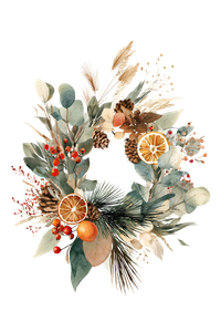 Boho Christmas Wreath Vinyl Car Decal Sticker – Waterproof & UV-Resistant 4.4