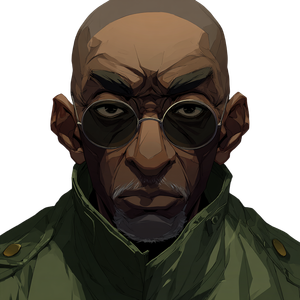 Bald Military Officer Vinyl Car Decal Sticker – Waterproof & UV-Resistant 3.4133333333333336"