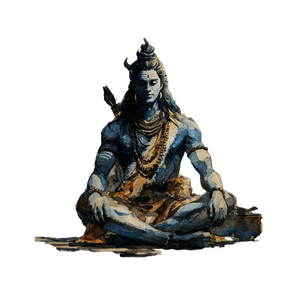 Meditating Shiva Vinyl Car Decal Sticker – Waterproof & UV-Resistant 3.4133333333333336"
