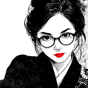 Modern Edo Woman Vinyl Car Decal Sticker – Waterproof & UV-Resistant 3.4133333333333336"