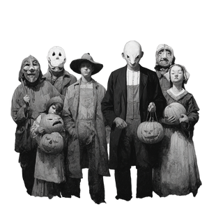 Halloween Masked Figures Vinyl Car Decal Sticker – Waterproof & UV-Resistant 3.4133333333333336"
