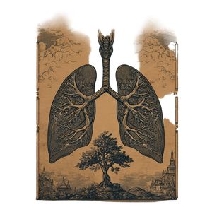 Vintage Lungs Illustration Vinyl Car Decal Sticker – Waterproof & UV-Resistant 6.826666666666667"