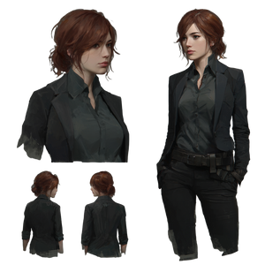 Sci-Fi Businesswoman V2 Vinyl Car Decal Sticker – Waterproof & UV-Resistant 6.826666666666667"
