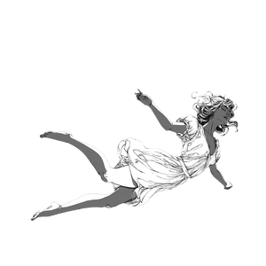 Girl Falling Gracefully Vinyl Car Decal Sticker – Waterproof & UV-Resistant 3.4133333333333336"