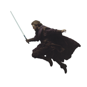 Jedi Lightsaber Pose Vinyl Car Decal Sticker – Waterproof & UV-Resistant 6.826666666666667"