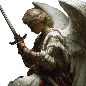 Angel With Sword V25 Vinyl Car Decal Sticker – Waterproof & UV-Resistant 3.4133333333333336"