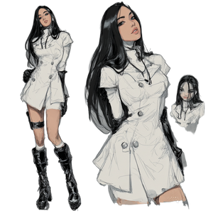 Futuristic Sci-Fi Nurse Vinyl Car Decal Sticker – Waterproof & UV-Resistant 3.4133333333333336"
