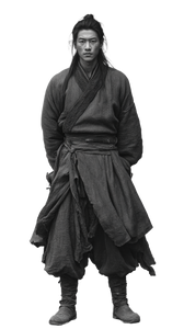 Ming Dynasty Swordsman Vinyl Car Decal Sticker – Waterproof & UV-Resistant 9.706666666666667"