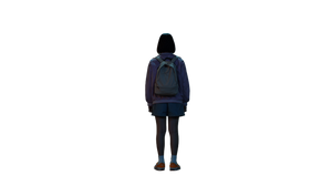 Japanese Teen Girl V9 Vinyl Car Decal Sticker – Waterproof & UV-Resistant 5.4
