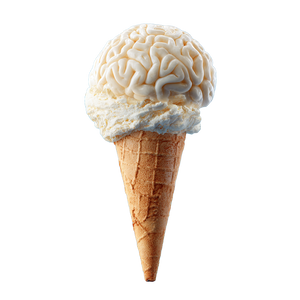 Brain Ice Cream Vinyl Car Decal Sticker – Waterproof & UV-Resistant 3.4133333333333336"