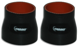 2x Vibrant Performance Intercooler Hose Coupling | High Temp, High Boost, 2.5-3.5" Dia Transition, 4-Ply Silicone 2x Vibrant Performance Intercooler Hose Coupling | High Temp, High Boost, 2.5-3.5" Dia Transition, 4-Ply Silicone