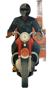 Tribal Motorcycle Rider Vinyl Car Decal Sticker – Waterproof & UV-Resistant 4.8533333333333335"