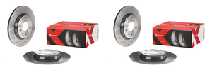 2x Brembo Xtra Solid Cross Drilled Brake Rotor | 300mm dia, 12mm thick, Single, Performance Enhanced, UV Painted