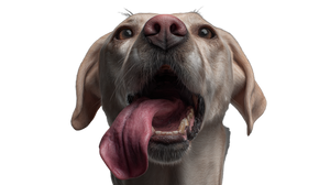 Dog Licking Something Vinyl Car Decal Sticker – Waterproof & UV-Resistant 5.4
