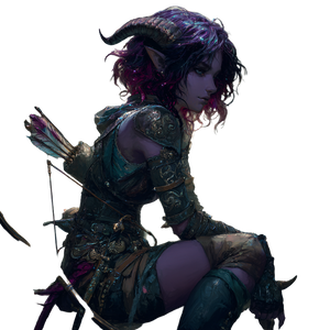 Purple Tiefling Rogue V5 Vinyl Car Decal Sticker – Waterproof & UV-Resistant 3.4133333333333336"