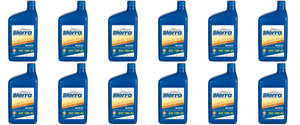 12x Sierra Marine SAE 10W-40 Marine Engine Oil | Semi-Synthetic Blend | Superior Protection | API-SL Certified