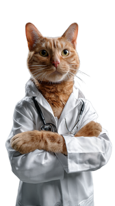 Doctor Cat Portrait Vinyl Car Decal Sticker – Waterproof & UV-Resistant 9.706666666666667"