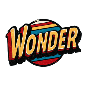 Wonder Comics Logo Vinyl Car Decal Sticker – Waterproof & UV-Resistant 6.826666666666667"