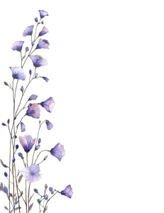 Purple Flower Stalk Vinyl Car Decal Sticker – Waterproof & UV-Resistant 8.32"