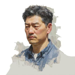 Elderly Man Face Vinyl Car Decal Sticker – Waterproof & UV-Resistant 3.4133333333333336"